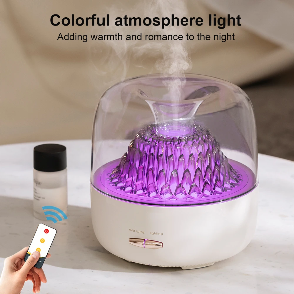 

New USB Air Humidifier with Colorful Light Remote Aroma Essential Oil Diffuser for Home Desktop Mist Maker Conditioning Sleep