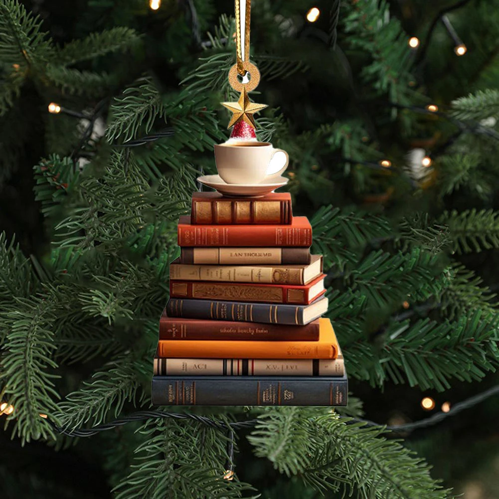 

Book Themed Ornaments Party Literary Ornament Acrylic BooksPendant Book Theme Creative D cor Decorative Accents