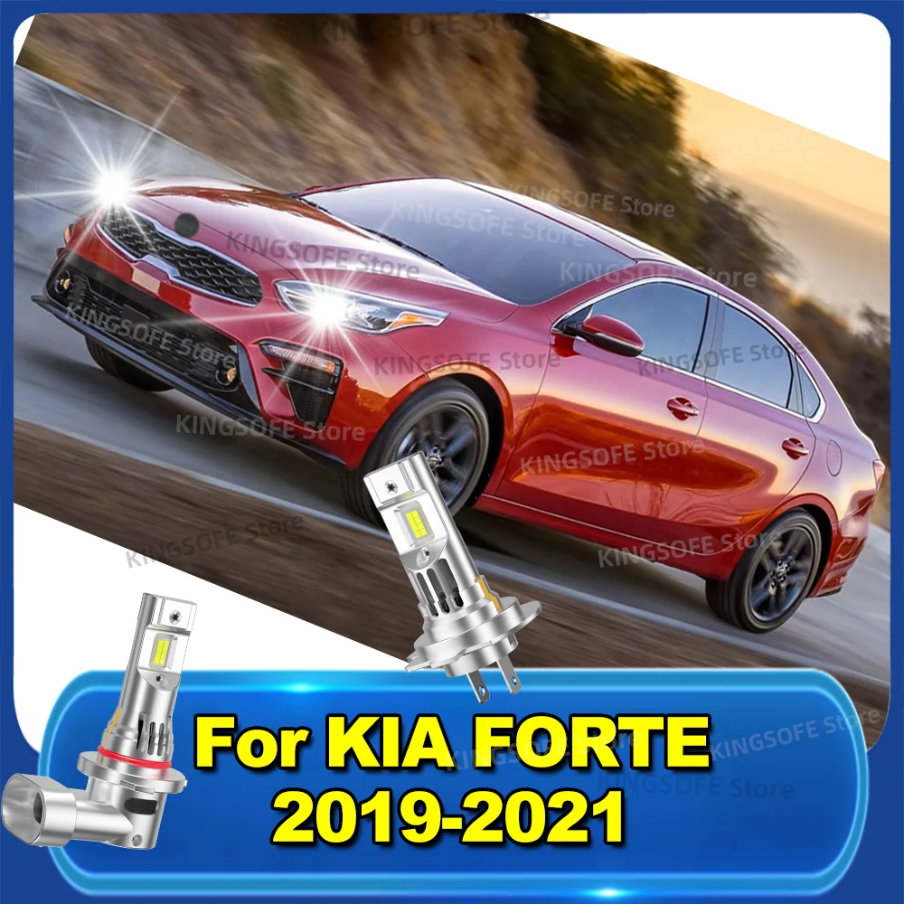 

2/4Pcs Upgraded LED Headlamp Bulbs 50000LM Turbo Headlight For KIA FORTE 2019 2020 2021