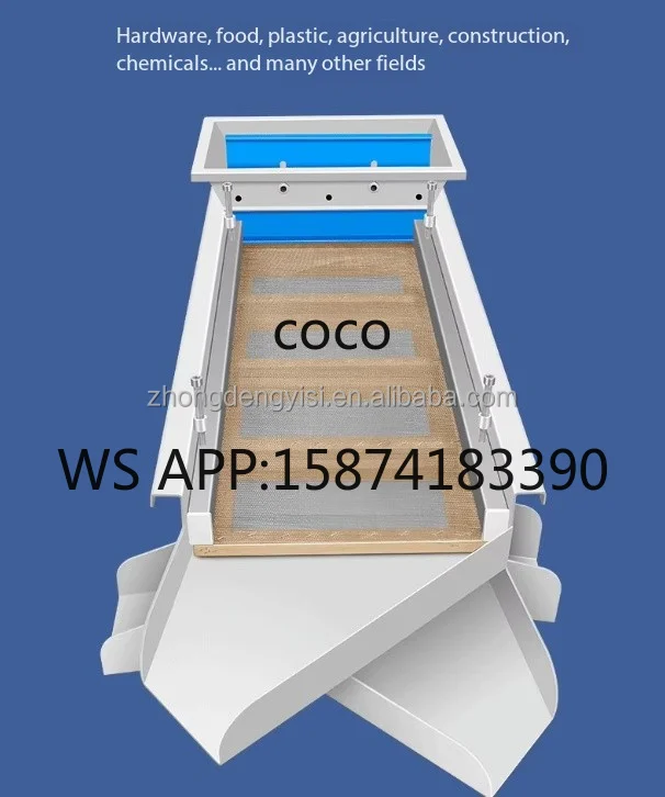 Horizontal Vibratory Screening Machine Mild Steel Sand Screening Grain Seed Cleaning Sorting Equipment