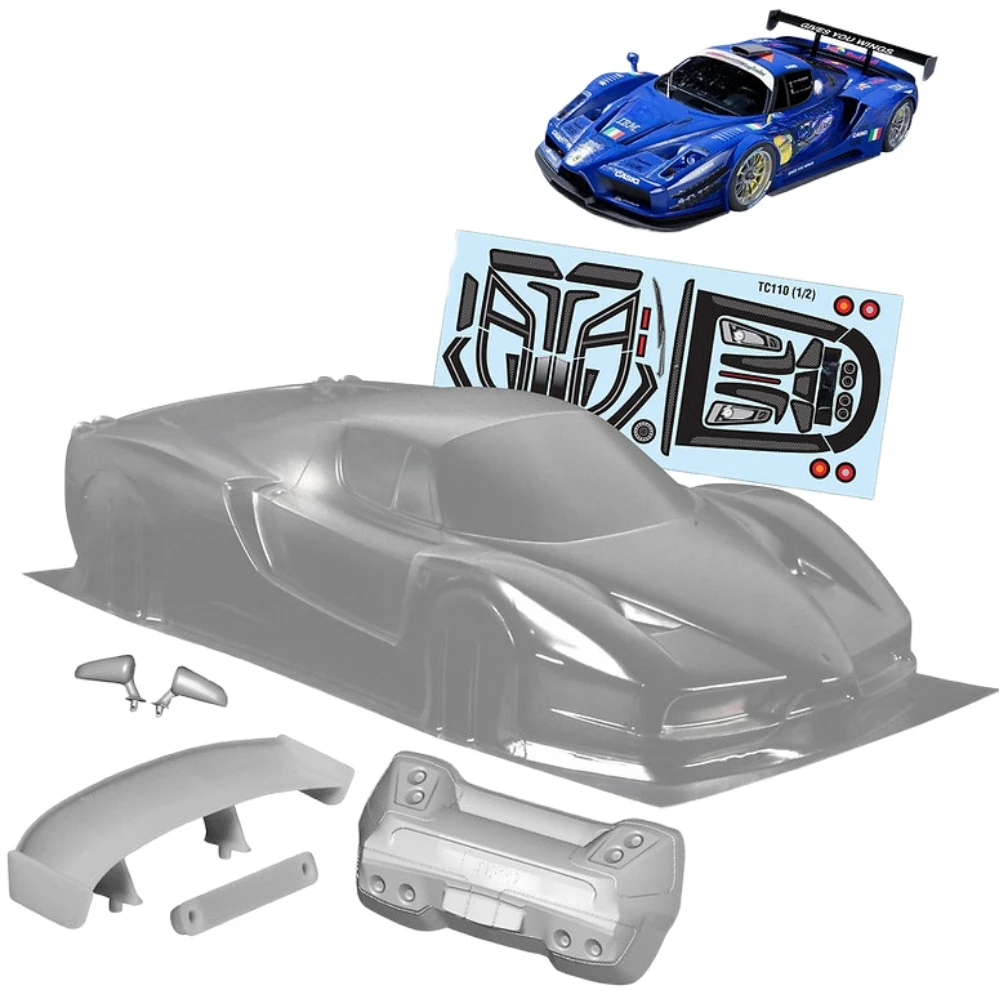 Scale 1/10 Ferari Enzo Lexan body sets fit RC Chassis 255-260mm Wheelbase Tamiya TT01 TT02 XV01 XV02 Kyosho fazer mk2 hsp 94123