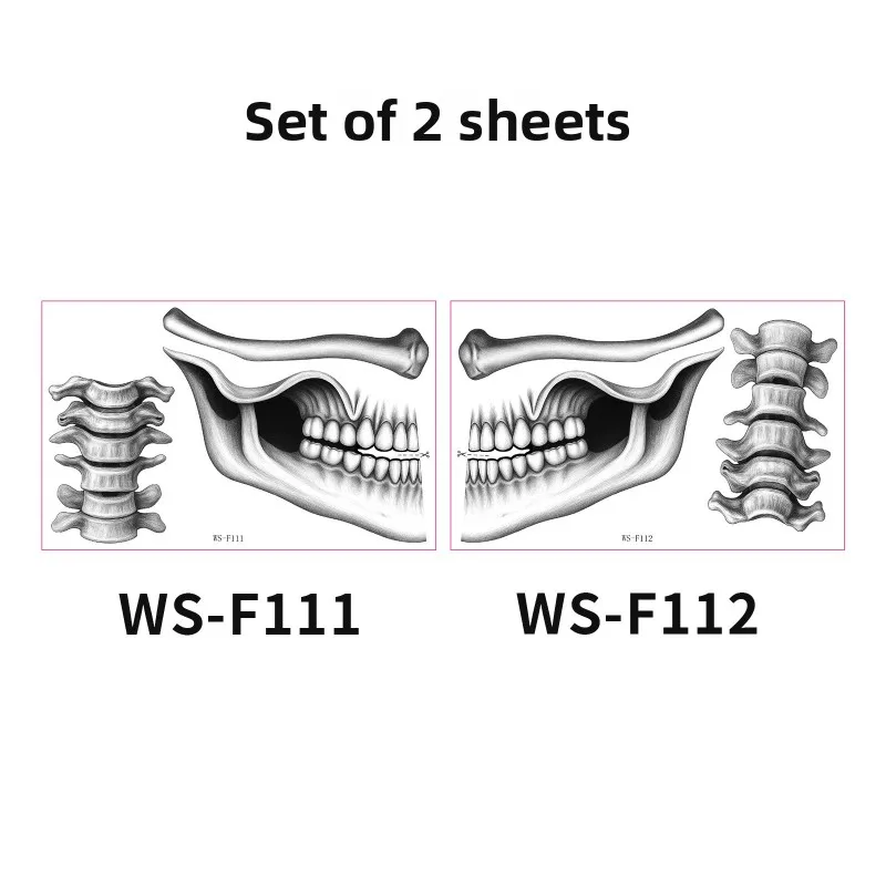 ملصق وشم المهرج على شكل فم الهالوين، ديكور مكياج الشفاه المرعب، ملصق وشم الشفاه الرعب