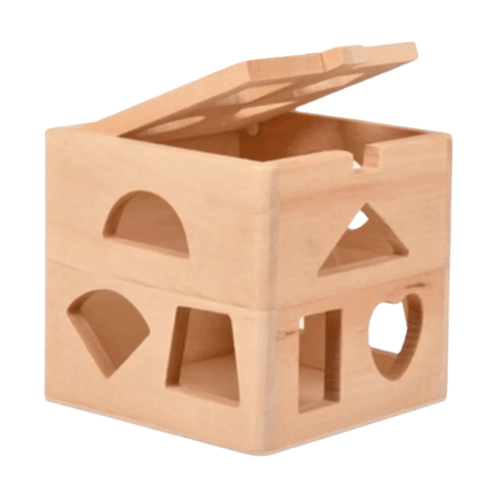 Trieur de formes Montessori en bois, boîte carrée, 13 trous, jouets assortis, formes mathématiques colorées, tri de formes