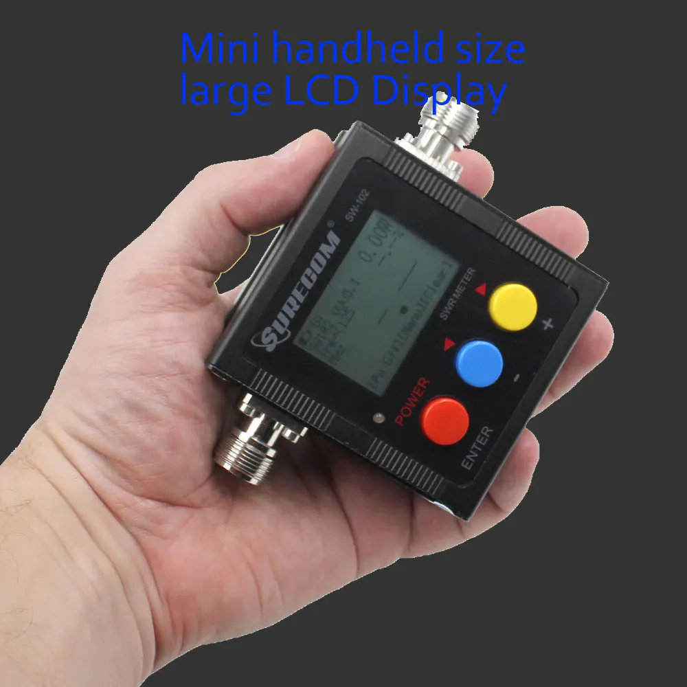 SW-102 Digital Antenna Power &SWR Meter VSWR 1.00-19.9 VHF/UHF 125-525MHz for Two Way Radio Ham Walkie Talkie Wholesale
