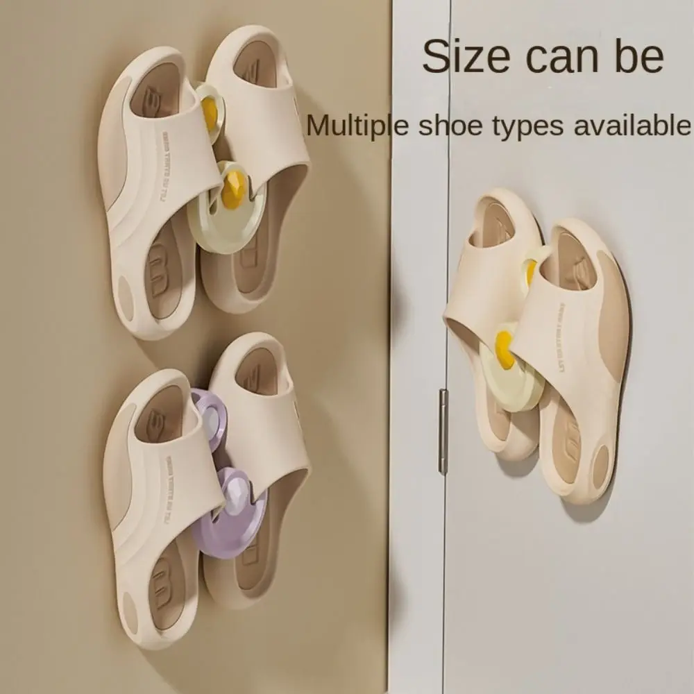 New Suction Cup Household Drain Storage Rack Wall Mounted Punch-free Slippers Racks Dopamine Bathroom Accessories Storage Rack