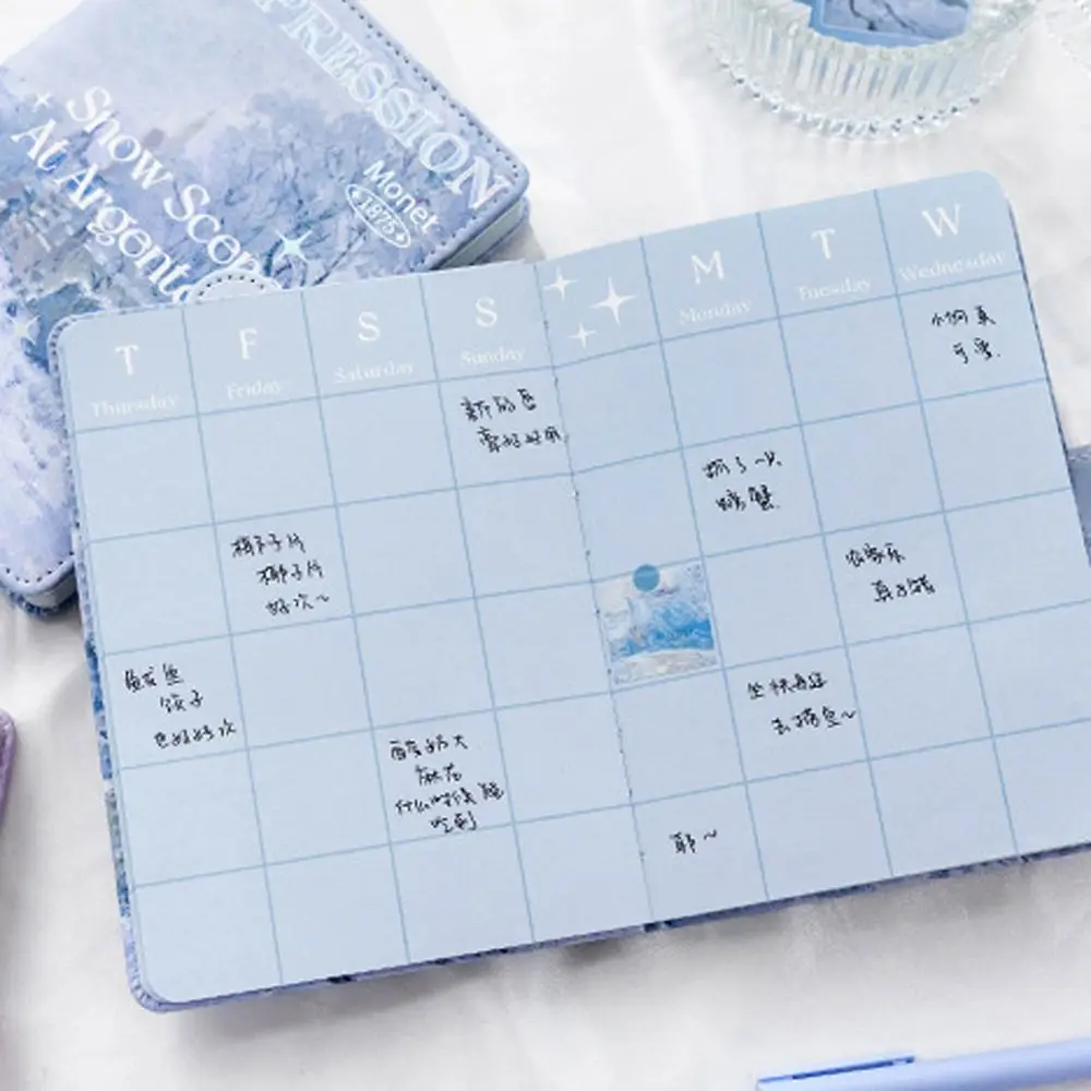 Students Gift Landscape School Stationery Magnetic Buckle Writing Pads DIY Scrapbook Handbook Notepad Scenery Notebook