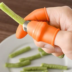 2pc Thumb Knife Finger Farm For Fruit and Vegetable Fingertips Picker Thumb Knife Finger Guard Kitchen Accessories Garden Gloves