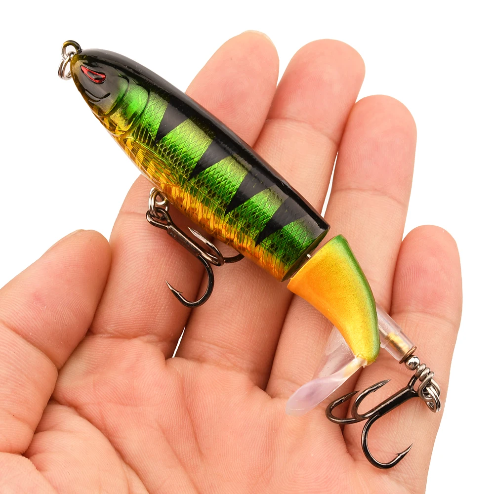 Topwater Fishing Lure Bait – Propeller-Bleistift, harter Köder für Süßwasserangeln – realistische Simulation, hochwertiger Kunststoff – ca – Detail 12