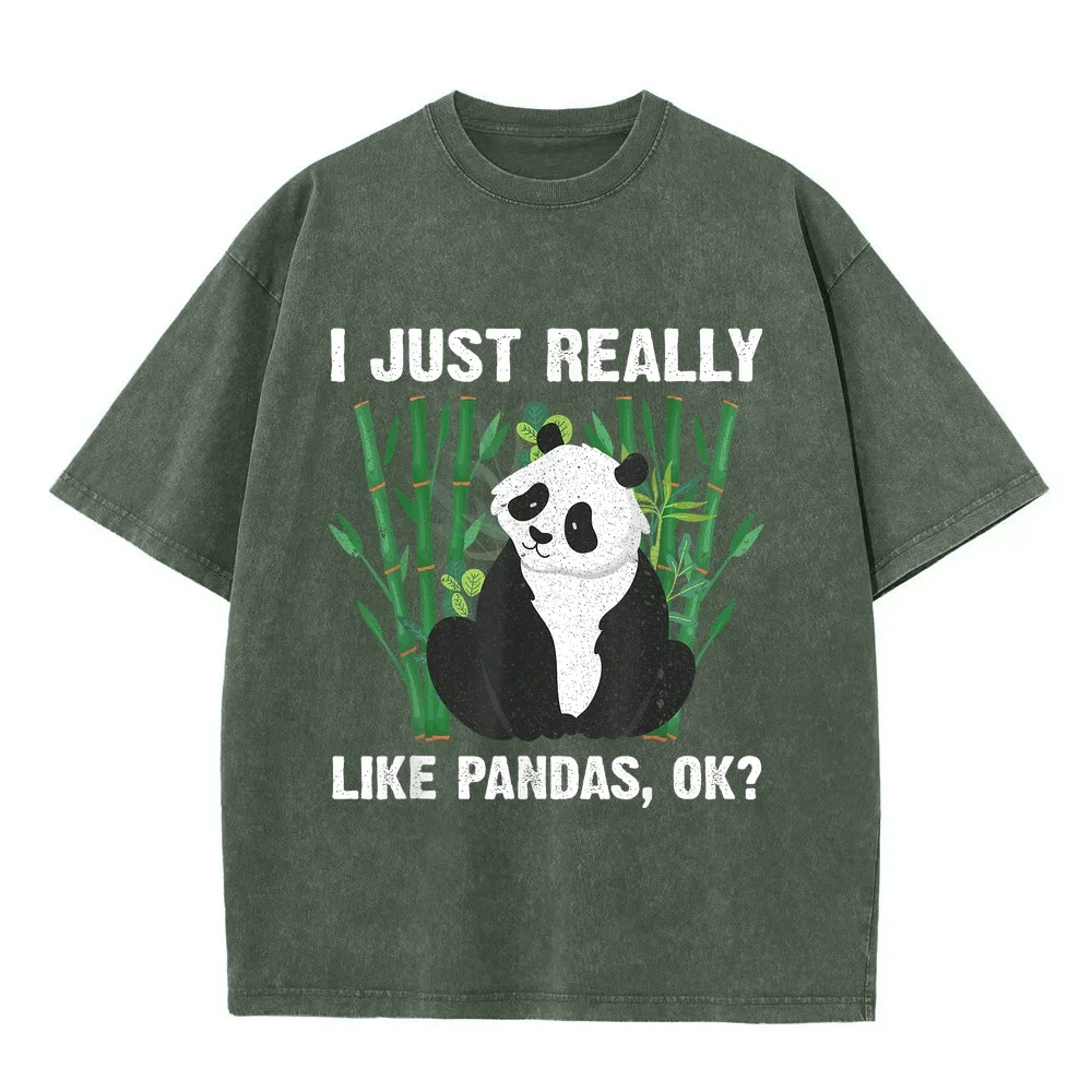 Funny Panda Design For Men Man's Boys Girls Bear Lover T-Shirt T Shirts Męski Ofertas تيشيرت 100 Cotton Quote Tee Humor Shirt