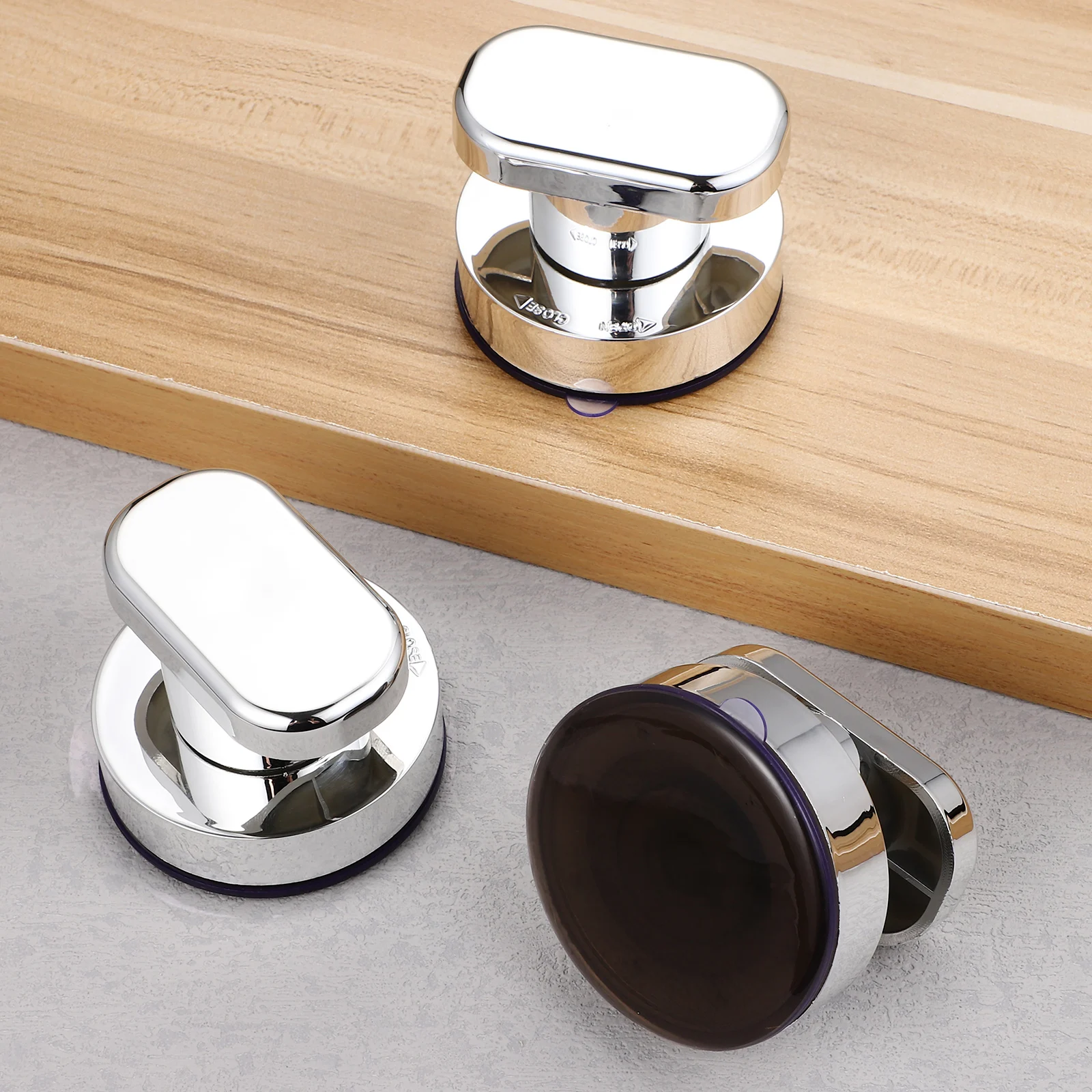 

4pcs Suction Cup Door Handle Premium Plastic Waterproof Bathroom Balcony Kitchen Reusable Strong Load 7.5Kg Self-Adhesive No