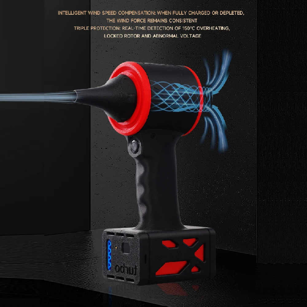 

28000PA Handheld Turbo jet fan Brushless Electric Turbo Blower Jet Fan 115M/S Powerful Air Blower Violent Blowing Tool 4000mAh