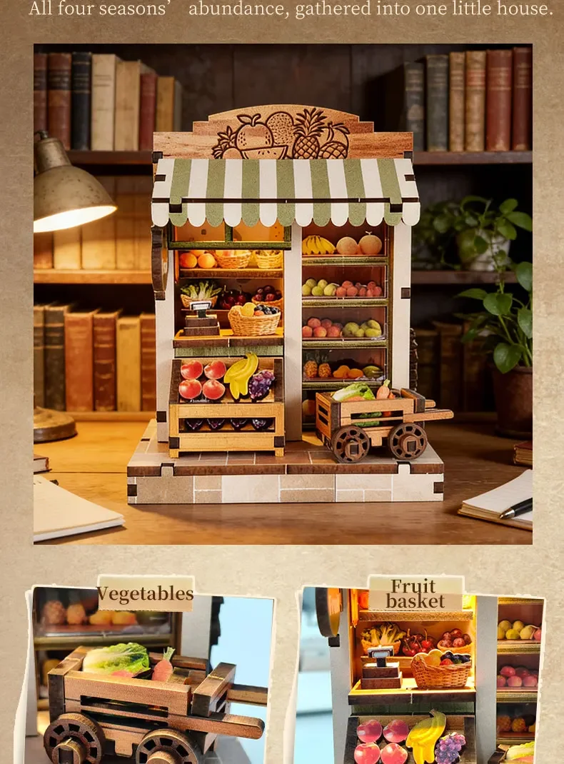 DIY Holz-Miniatur Japanische Taverne mit Beleuchtung als Geburtstagsgeschenk für Freunde, Heimdekoration und Bastelarbeiten – Detail 13