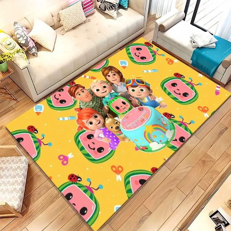 Cute C-CoComelon Cartoon Soft Non-Slip Large Area Rug for Living Room,Bedroom Playroom Carpet Mat for Sofa,Home Decor Gift