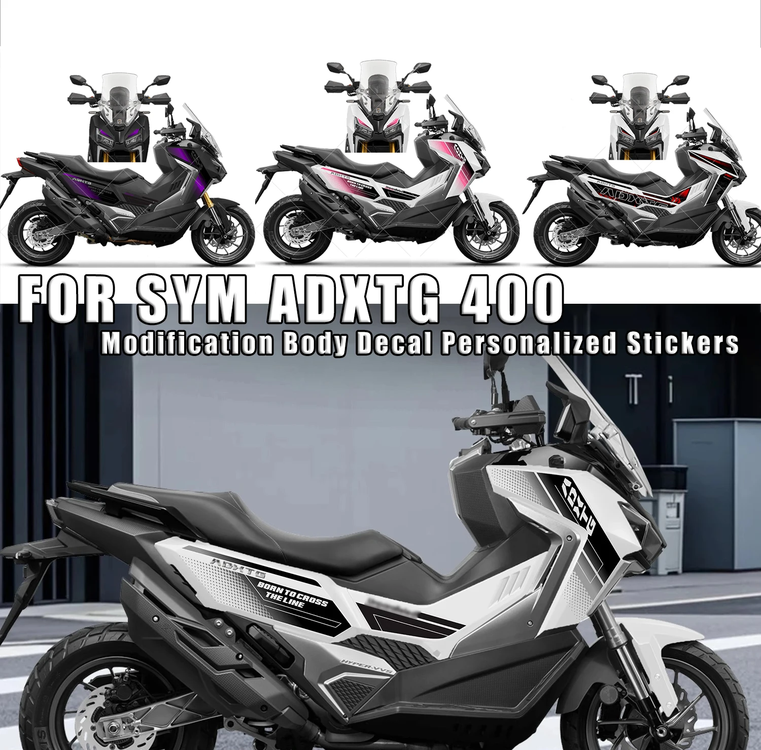 

FOR SYM ADXTG 400 ADX TG 400 ADXTG400 Motorcycle Modification Body Decal Personalized Waterproof Protection Decorative Stickers