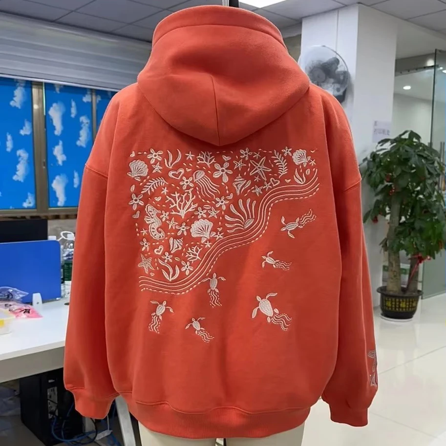 

Новые модные женские худи: весенне-осенние и зимние повседневные толстовки с вышивкой, однотонные худи-свитшоты для женщин