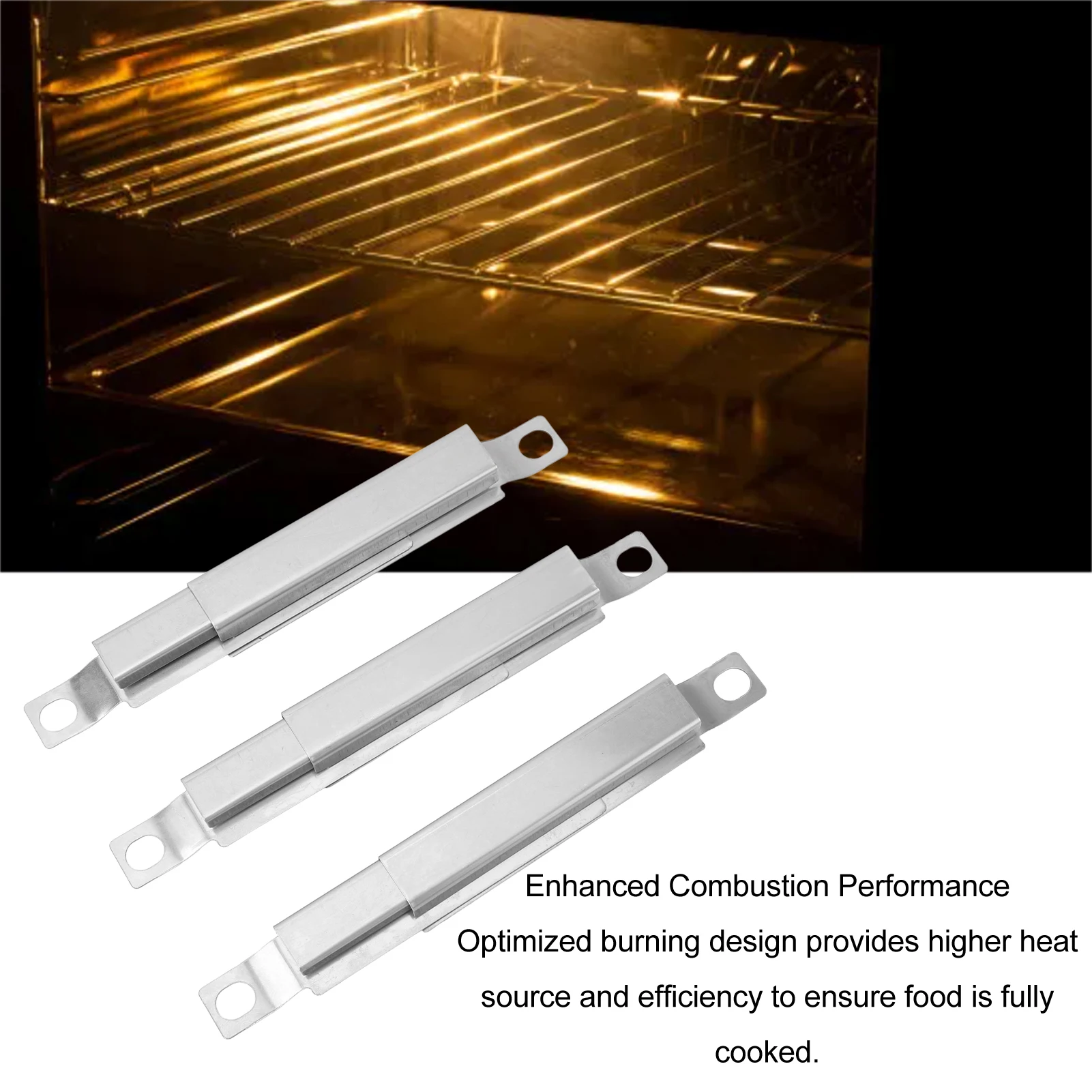 3Pcs Crossover Tubes Replacement Stainless Steel Universal Adjustable Durable Grill Crossover Tube with Screws for BBQ Parts view 5