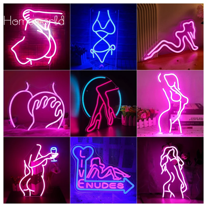 

Sexy Women body Neon Sign Light Custom LED Girl Naked Neon Logo USB Plug Night Light Decor Home Party Sports Room Club Wall