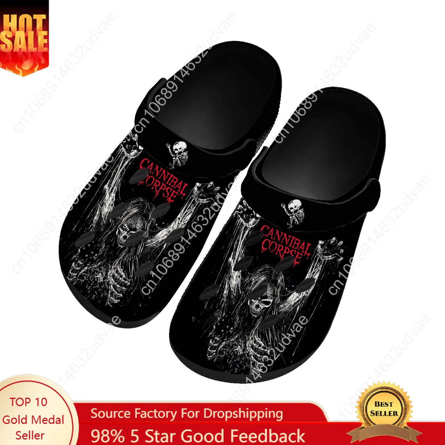 

Cannibal Corpse Water Shoes Men Women Non-slip Fashion Home Garden Clogs Customizd Sandals Beach Breathable Hole Slippers
