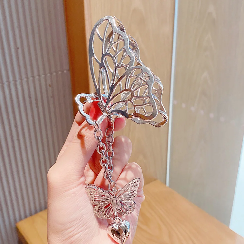 

Butterfly Chain Hair Clip Claw Clips Women Womens Elegant Clasps Decorative for