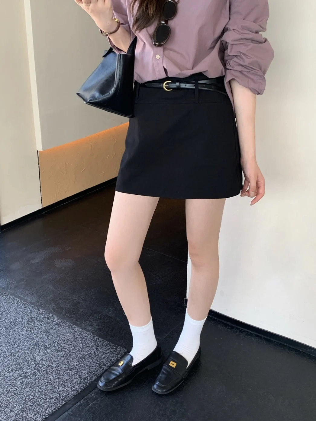 

Юбка Hellokay в корейском стиле, простая, А-силуэт, женская, осенняя, непрозрачная, с высокой талией, из смесового хлопка, повседневная одежда