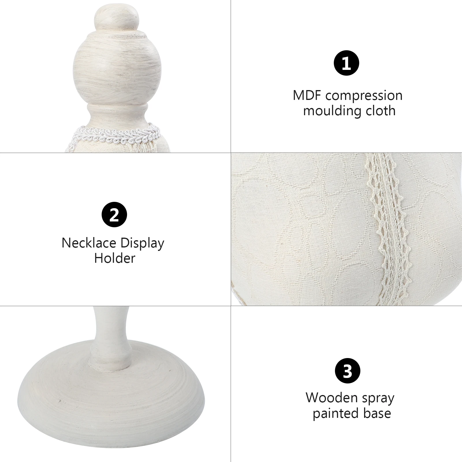 

Necklace Display Rack Safe Durable Material Necklace Organizer Jewelry Holder Desktop Jewelry Storage Display Stand