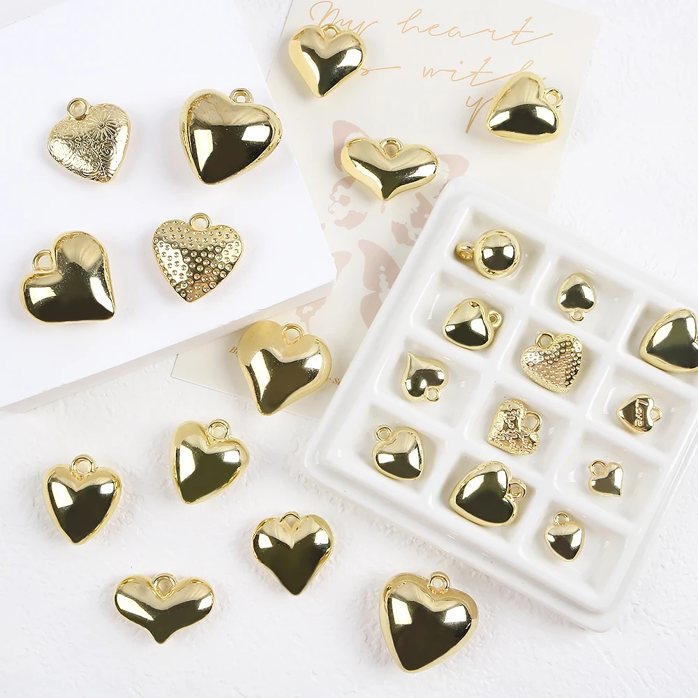 Ccb Material Geometry Various Shapes Heart Shape Pendant Diy Bracelet Necklace Pendant Jewelry Making Materials Diy Accessories