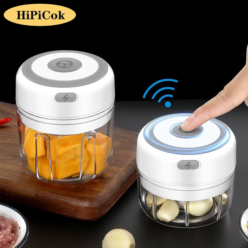 Meat Grinder Electric Garlic Crusher Food Chopper Mini Garlic Press Vegetable Chopper Masher Machine USB Kitchen Gadgets