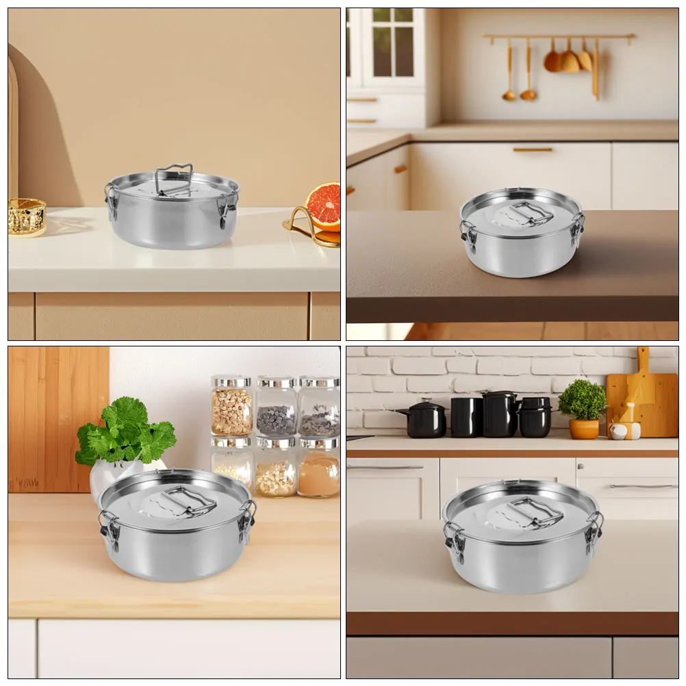 

Stainless Steel Steamer Basket With Lid For Flan Cake Baking Pressure Cooker Use Sealed Lock Nonstick Easy Clean