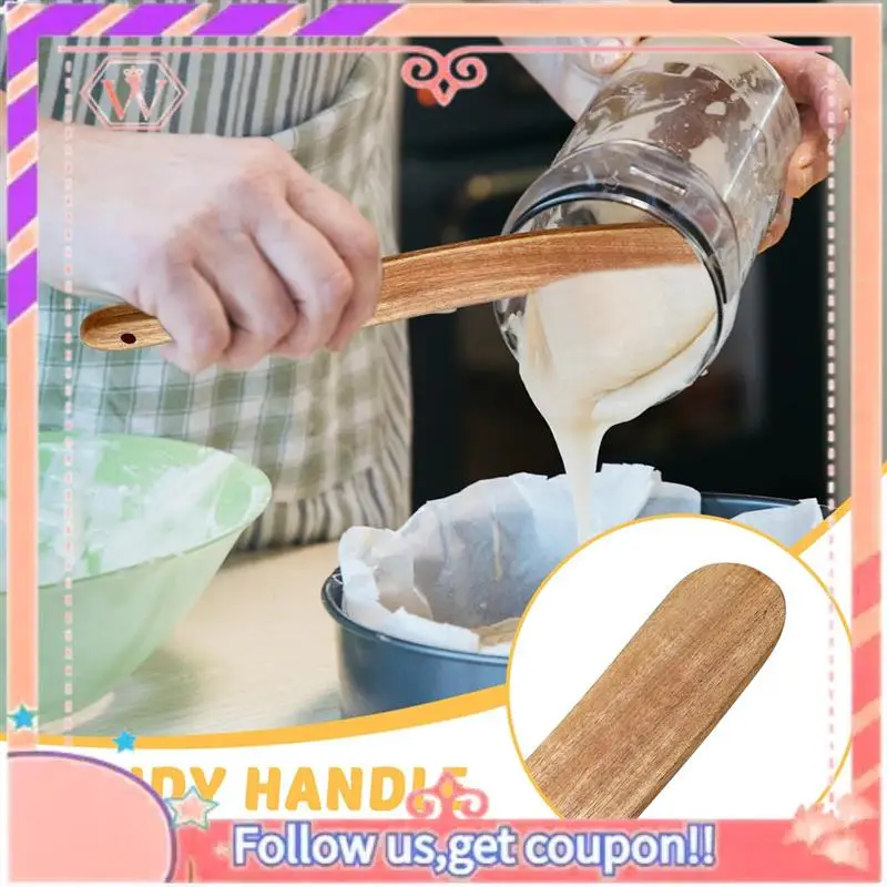 AT84-2 Pack 13 Inch Wooden Spatula For Cooking Sourdough Wooden Spurtle With Hanging Hole For Sourdough Cookware Pot Stir