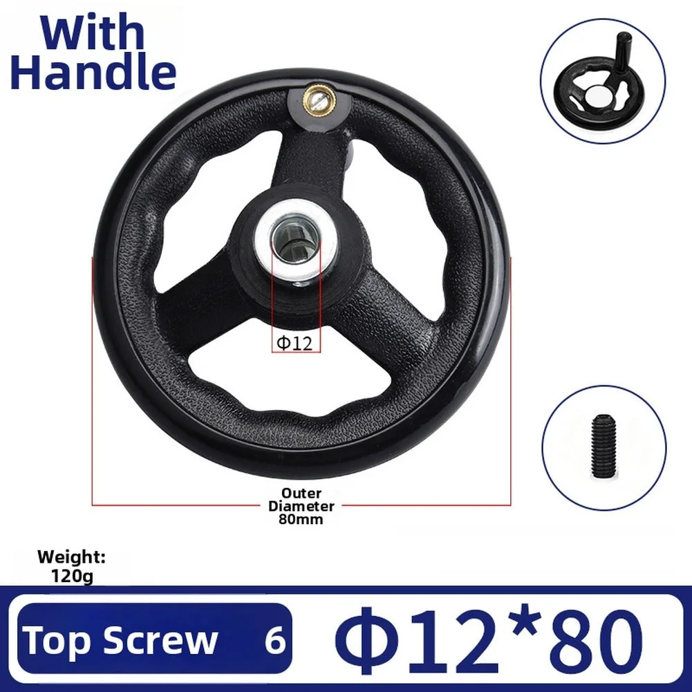 Handwheel for Machine Tools with Round Shape and 6mm Metric Thread for Direct Integration into Existing Systems