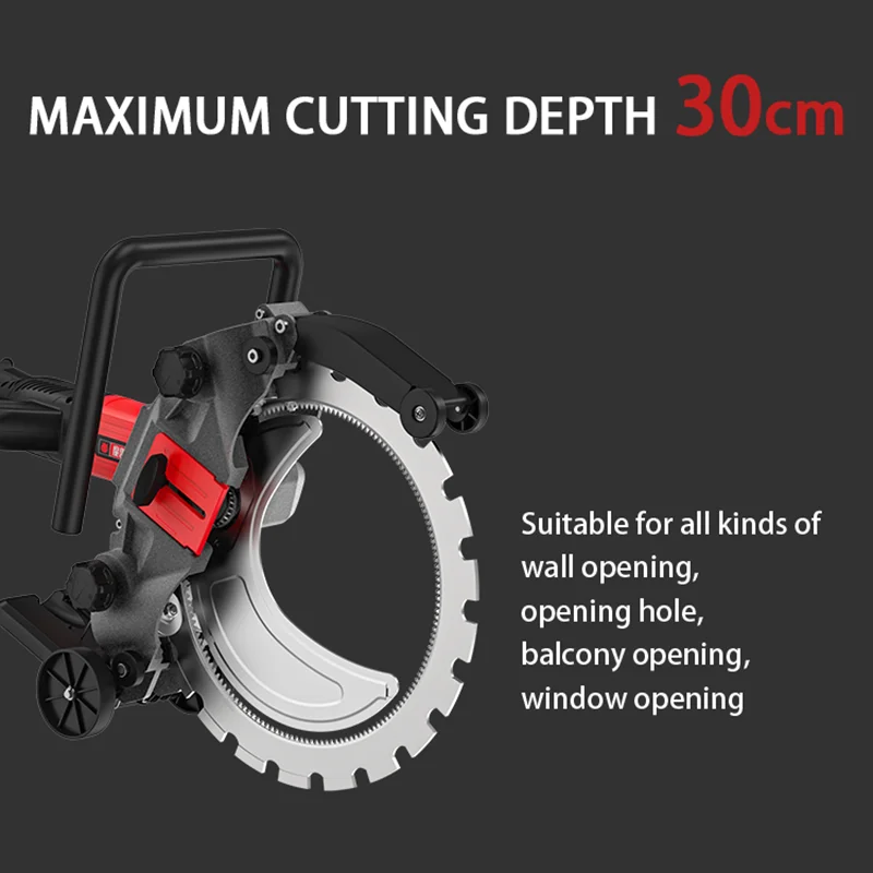 Concrete Ring Saw K410 300mm Deep Cut 8800W Electric Wall Cutter for Concrete Wet Cutting High Power Ring Blade Tool