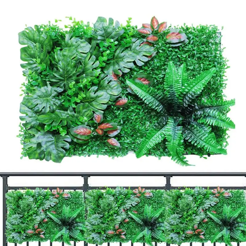 

Artificial Grass Wall Panels Backdrop Panels Topiary Hedge Wall Panel Fake Lawn Fence For Outdoor Home Garden Balcony Decoratio