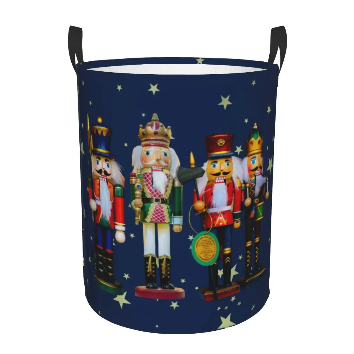 

Nutcrackers Laundry Hamper Large Clothes Storage Basket Christmas Nutcracker Cartoon Toy Soldier Toys Bin Organizer for Nursery