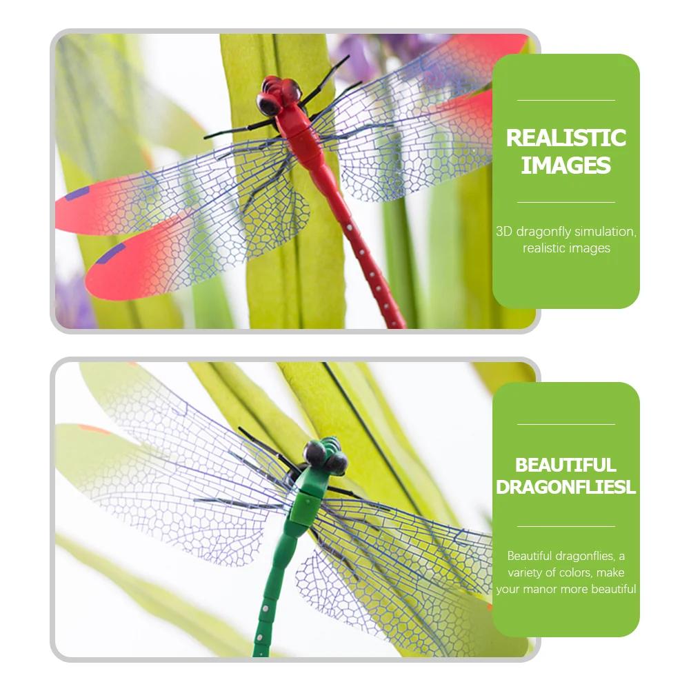 Realistic Dragonfly Figures Simulation Plastic Decor Simulated Plaything Miss Ornament