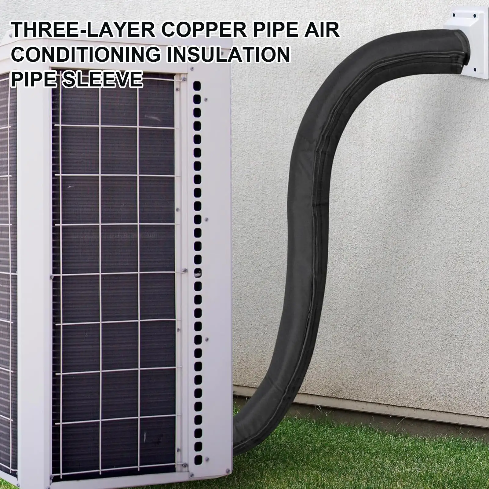 Ac Pipe Insulation Outdoor Copper Pipe Insulation Cover 3-Layer Exhaust Hose Wrap Air Conditioner Accessory For Daily Pool RV - Image 4