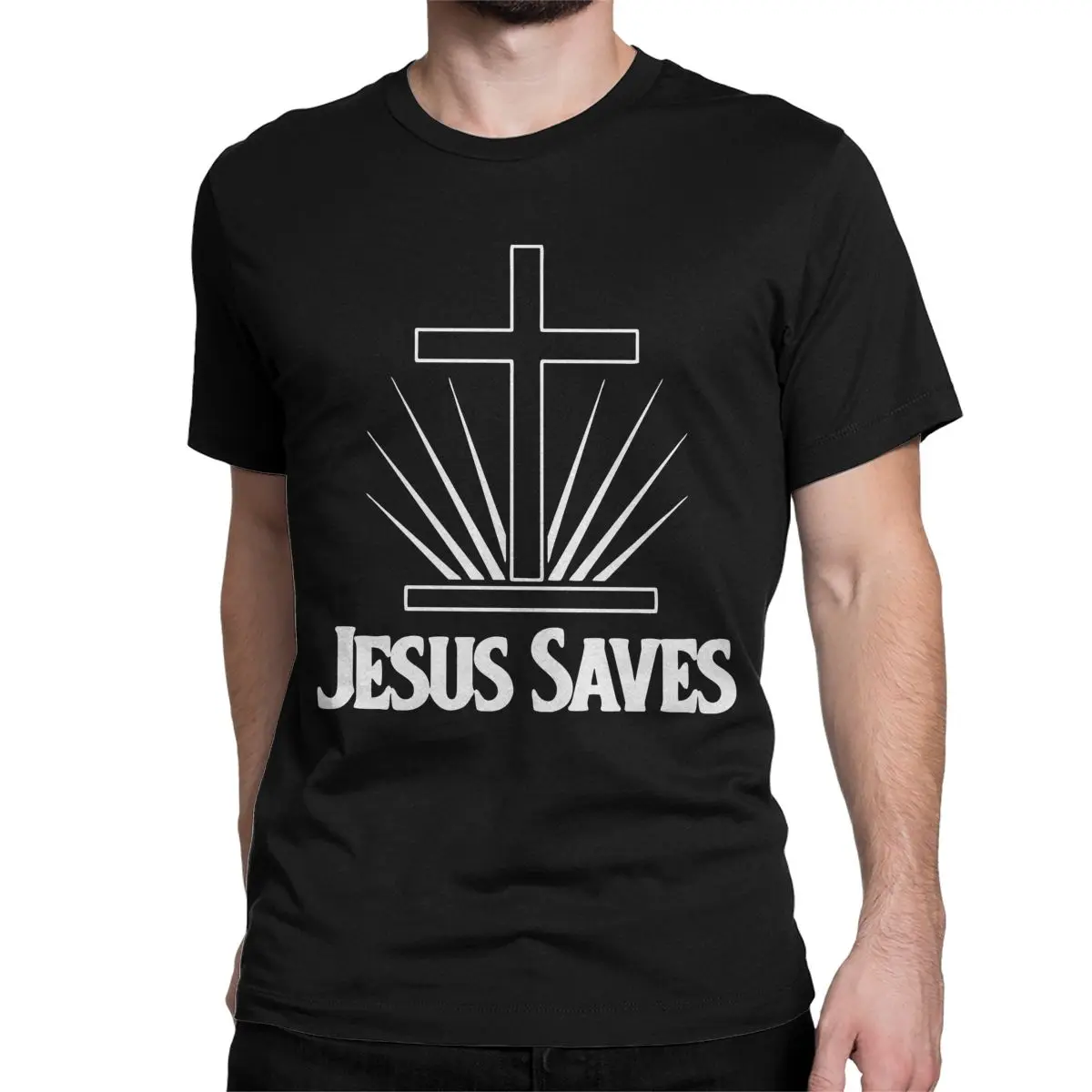 Jesus Saves Christian Bible Design Men Women's T Shirts Vintage Tee Shirt Short Sleeve O Neck T-Shirts Cotton New Arrival Tops