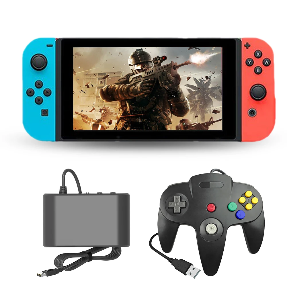 Convertisseur adaptateur USB pour Nintendo Switch 64, modèle OLED, adaptateur de contrôleur, prise en charge Turbo Gaming, adaptateur USB sans fil