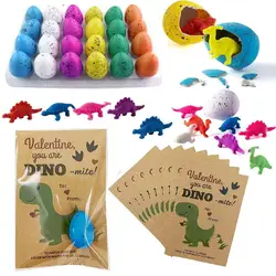 12/24pcs Dinosaur Growing Eggs Hatching Dino Egg Grow In Water Crack With Assorted Color For Over 3 Years Old Toddlers Toy Gift