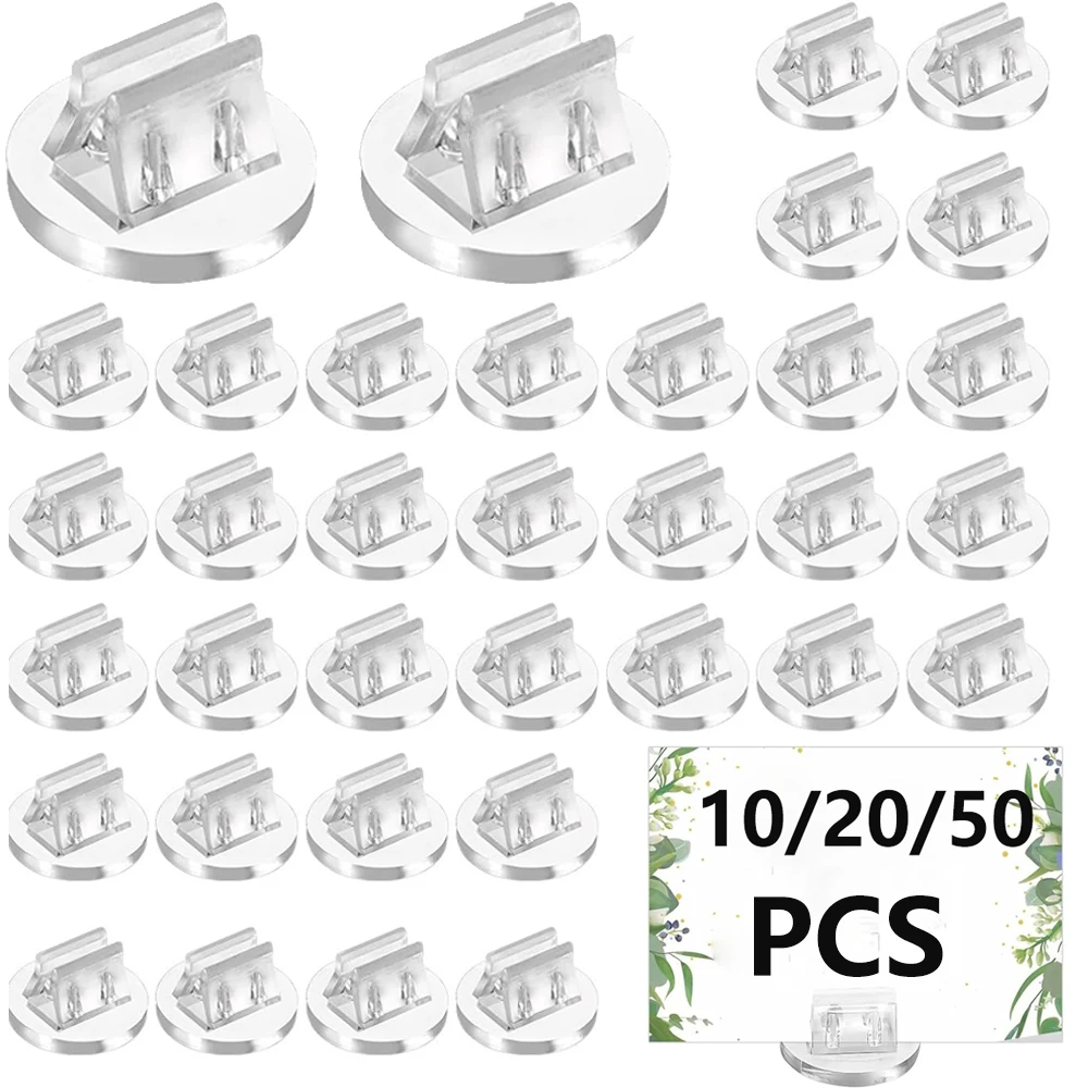 Mini soportes para tarjetas, portatarjetas de plástico, Bases de papel en miniatura, Clips de tablero para juegos, etiquetas de precios para fiesta de boda, 10/20/50 Uds.
