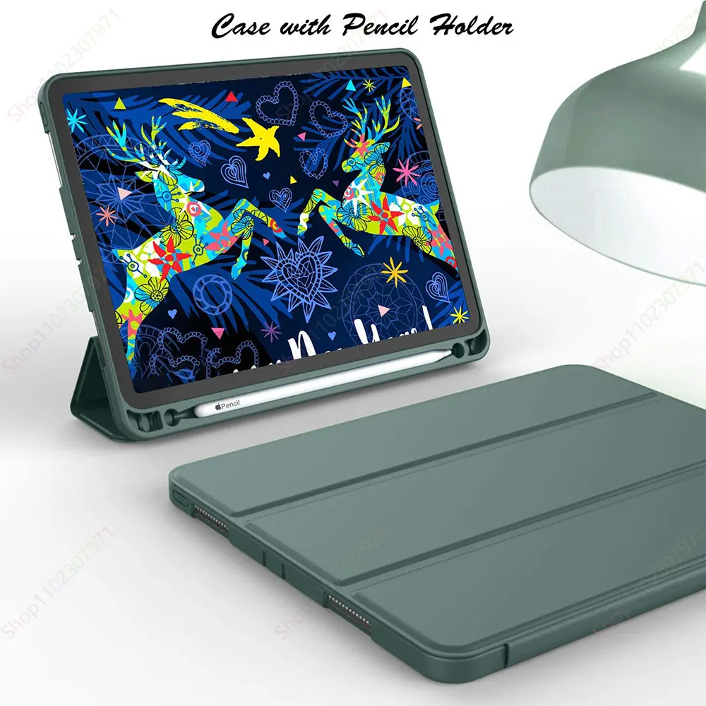 Etui z uchwytem na rysik do nowego iPad Pro 12.9 5. generacji 6. generacji 2026, Air 13, Pro 13, 10.2 9. generacji A19, 12. generacji A16, 11. generacji, Air 8, 7, 6, 5, 4, 10.9'' Pro 11, 10. generacji
