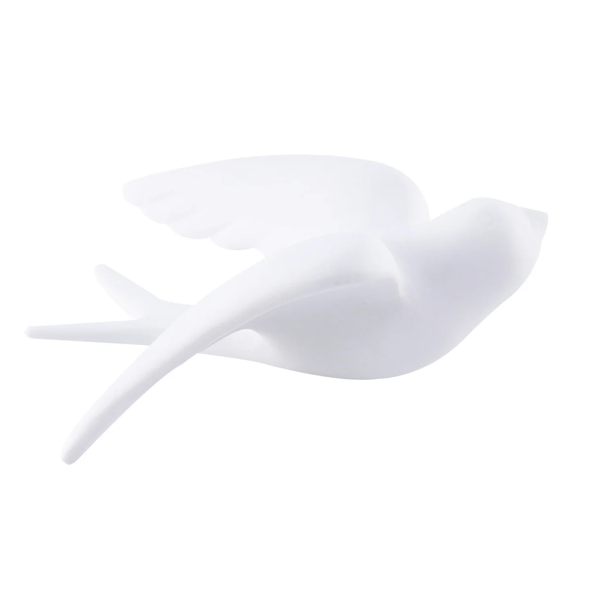 

White Ceramic 3D Bird Wall Hanging Home Crafts Decor Natural Shape for Bedroom Living Room Dining Room Kitchen Wall