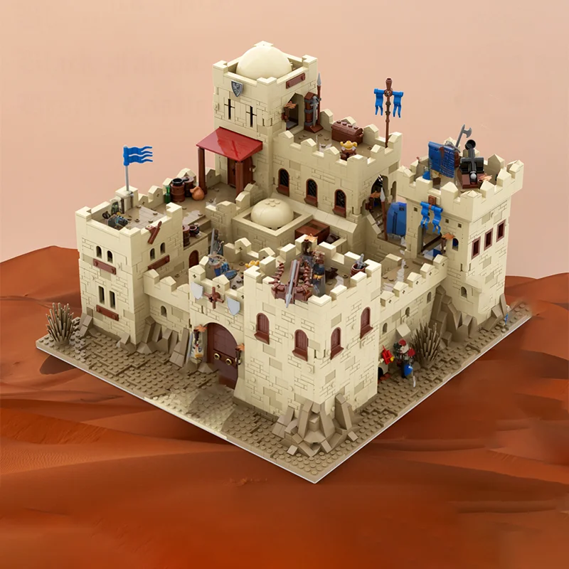 Bloc de construction de modèle de château de soldat Empire de Style désert, 4092 pièces, convient à l'échelle de figurines, récréez parfaitement la forteresse du désert