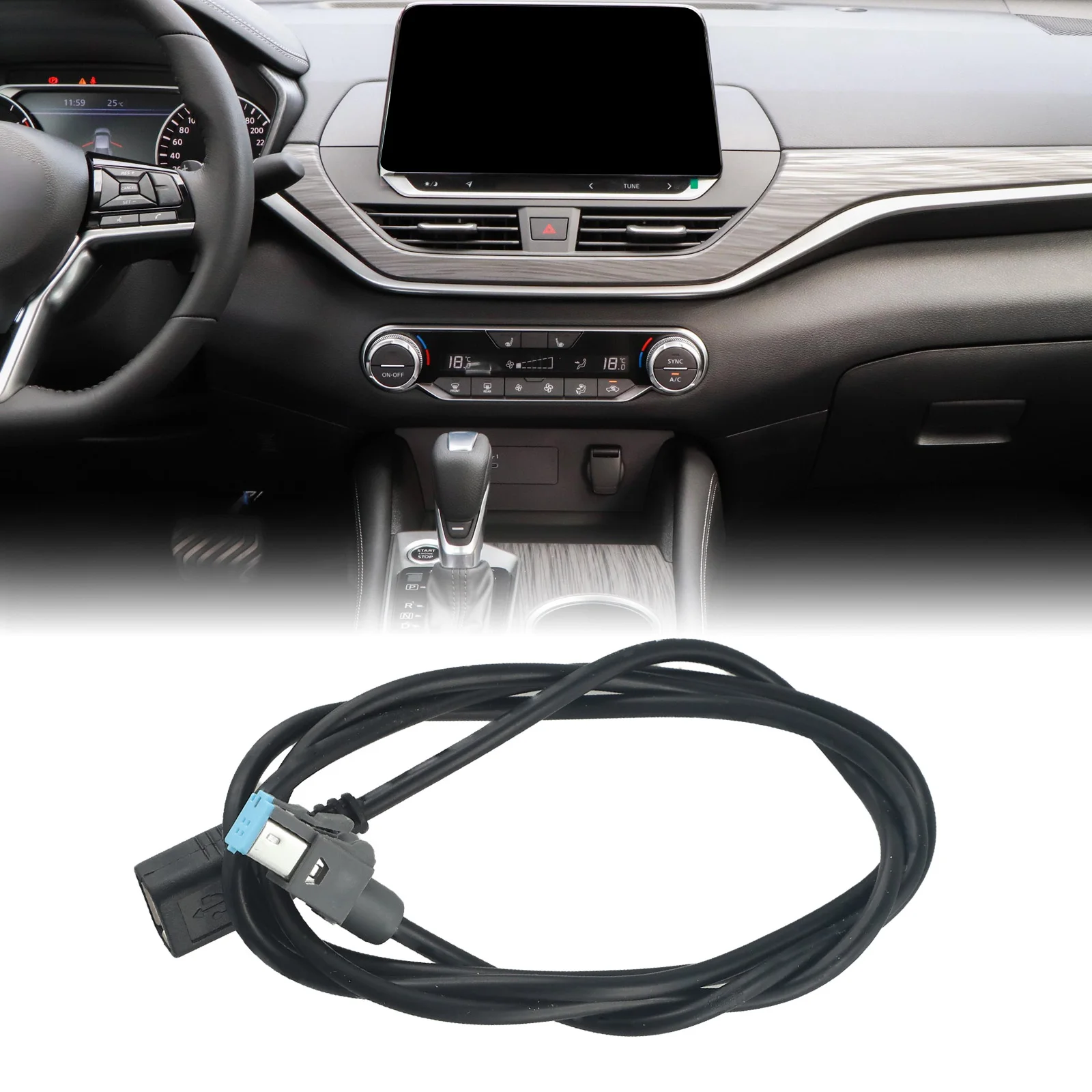 4Pin USB Cable USB Adapter Cable Easy To Use 12V Voltage Direct Installation High Universality Fitment Car Radio Installation