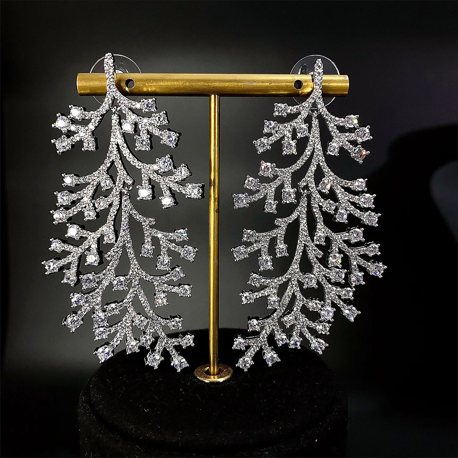 Orecchini Dendritic con messa a fuoco personalizzata dolce e fresco Set di gioielli super lucidi per le donne saudite Regali di nozze Banchetto per feste E179