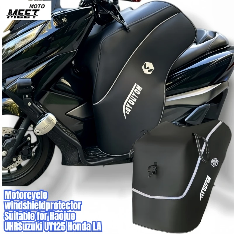 Thickened Velvet Motorcycle Windshield, Warm Windproof Leg Cover for Haojue UHR, Suzuki UY125, Honda LA
