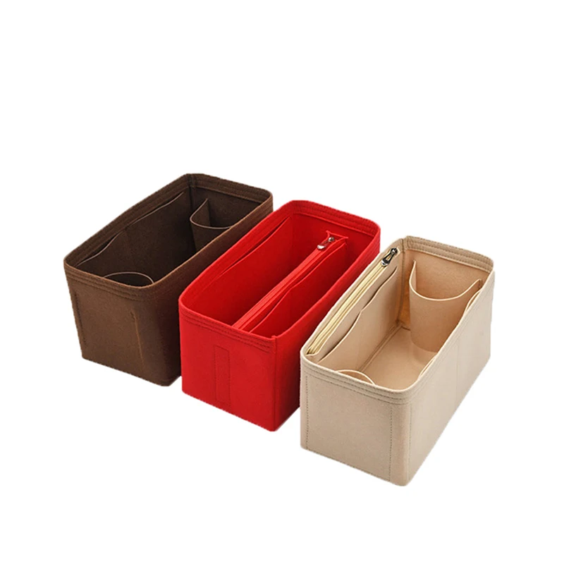 25 30 35 Felt Cloth Insert Bag Organizer Makeup Handbag Organizer Travel Inner Purse Portable Cosmetic Bags
