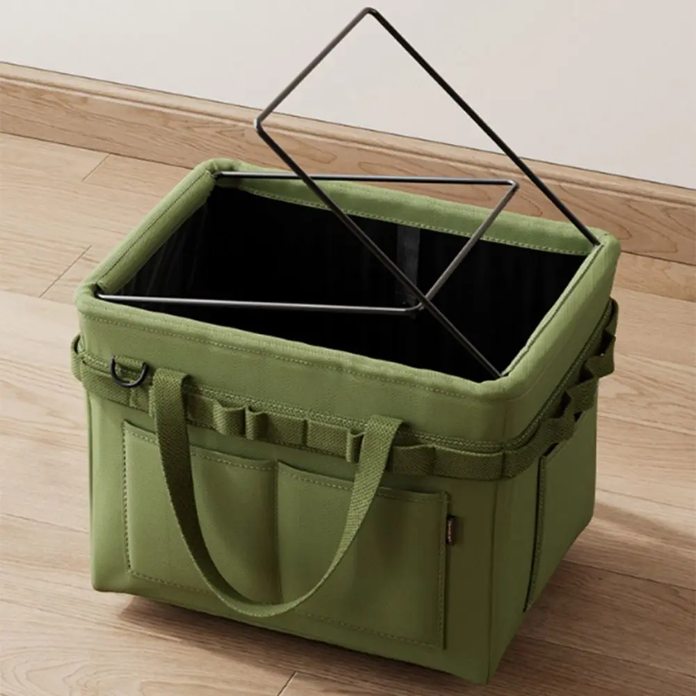 

Oxford Camping Storage Handbag Foldable Multi-Pocket Tool Folding Carrying Bag PE Plate Durable Camping Storage Tool Bag