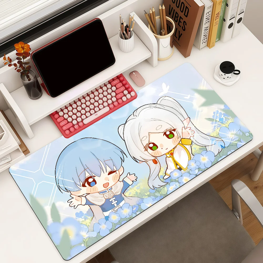 Anime Comics F-frieren-s Mouse Pad Anti Slip Rubber Edge Locked Thickened Laptop Gaming Desk Mat