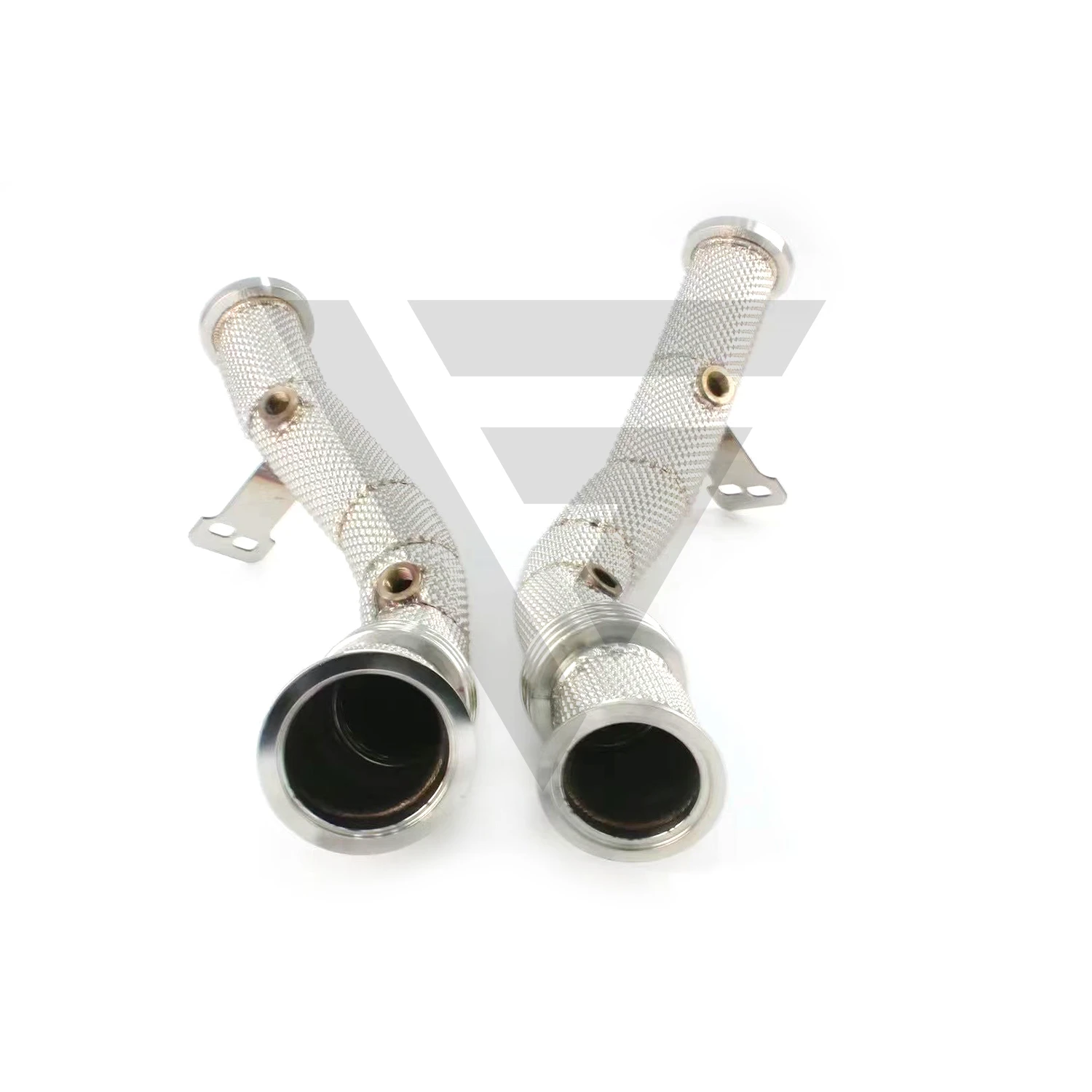 ECCF Sports Downpipe With Heat Shield For Mercedes C43 E43 W205 Aggressive Exhaust Sound High Flow Performance Upgrade