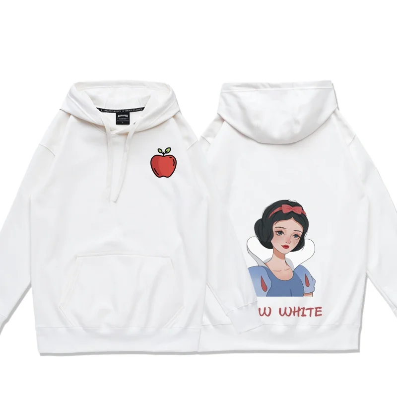 Hoodie Autumn Snow White Ariel Hooded Sweater Female mermaid Disney Princess Loose Sisters clothes sweatshirt anime hoodie